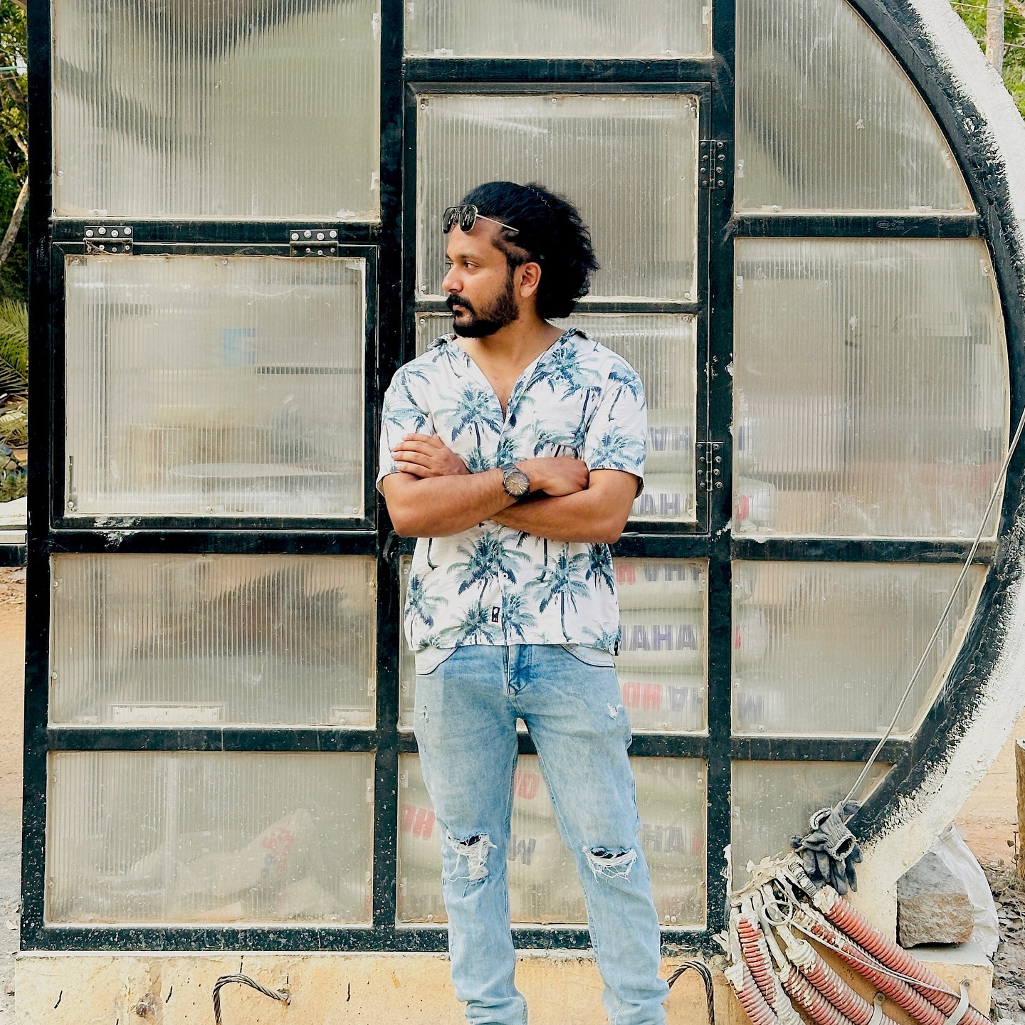 Hijaz Khan, principal architect, on site