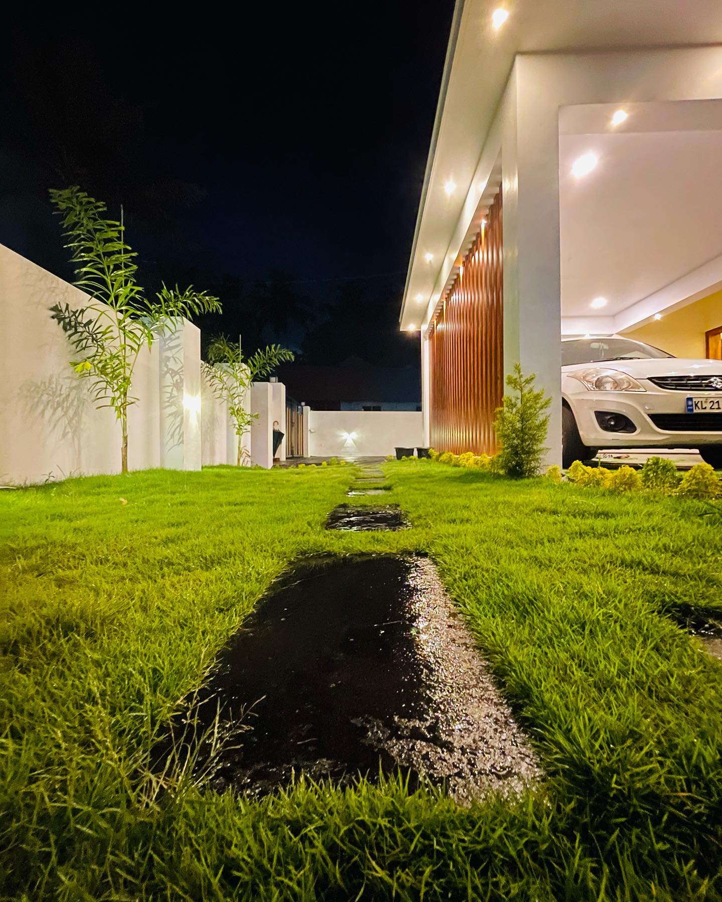 The Garden House at night